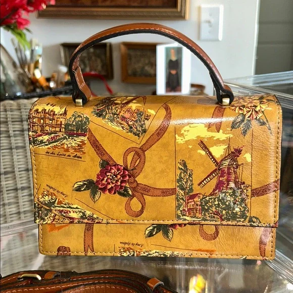 Patricia Nash “My European Trip” Satchel/Crossbody 8.5”x 5.5”x 2.75” NWT
